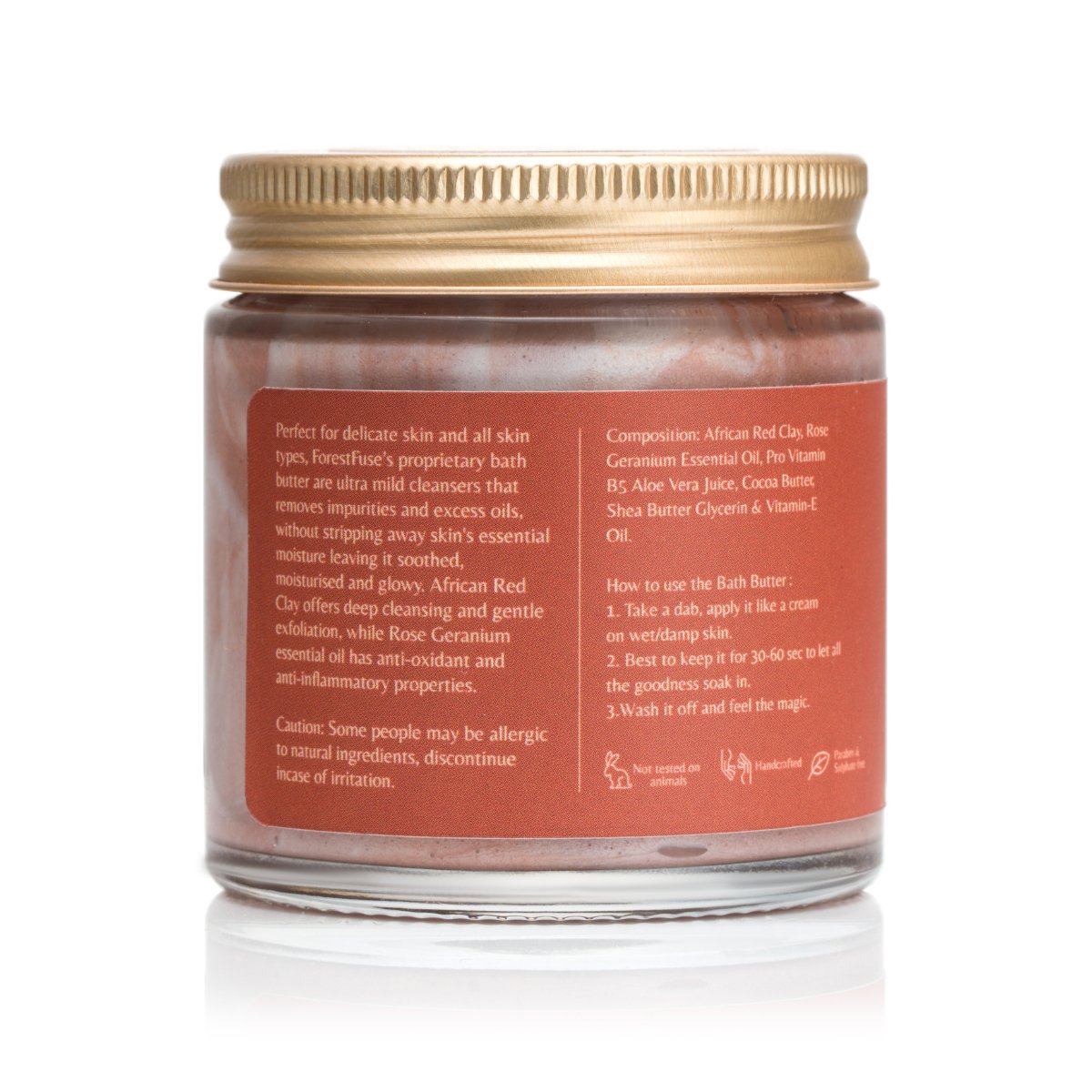 African Red Clay and Rose Geranium Bath Butter | Verified Sustainable by Brown Living™