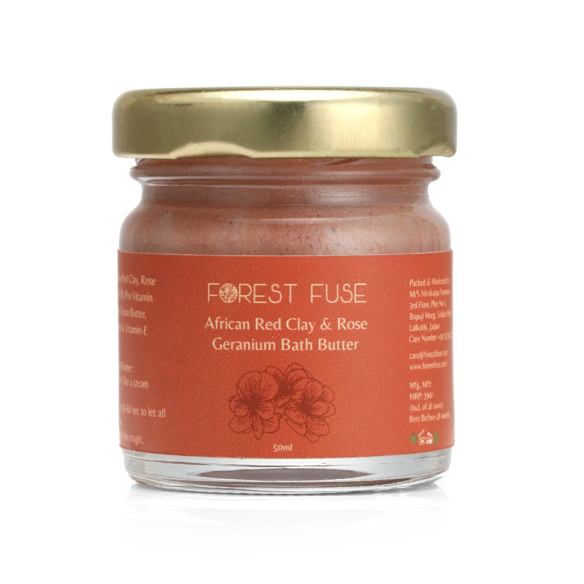 African Red Clay and Rose Geranium Bath Butter | Verified Sustainable by Brown Living™
