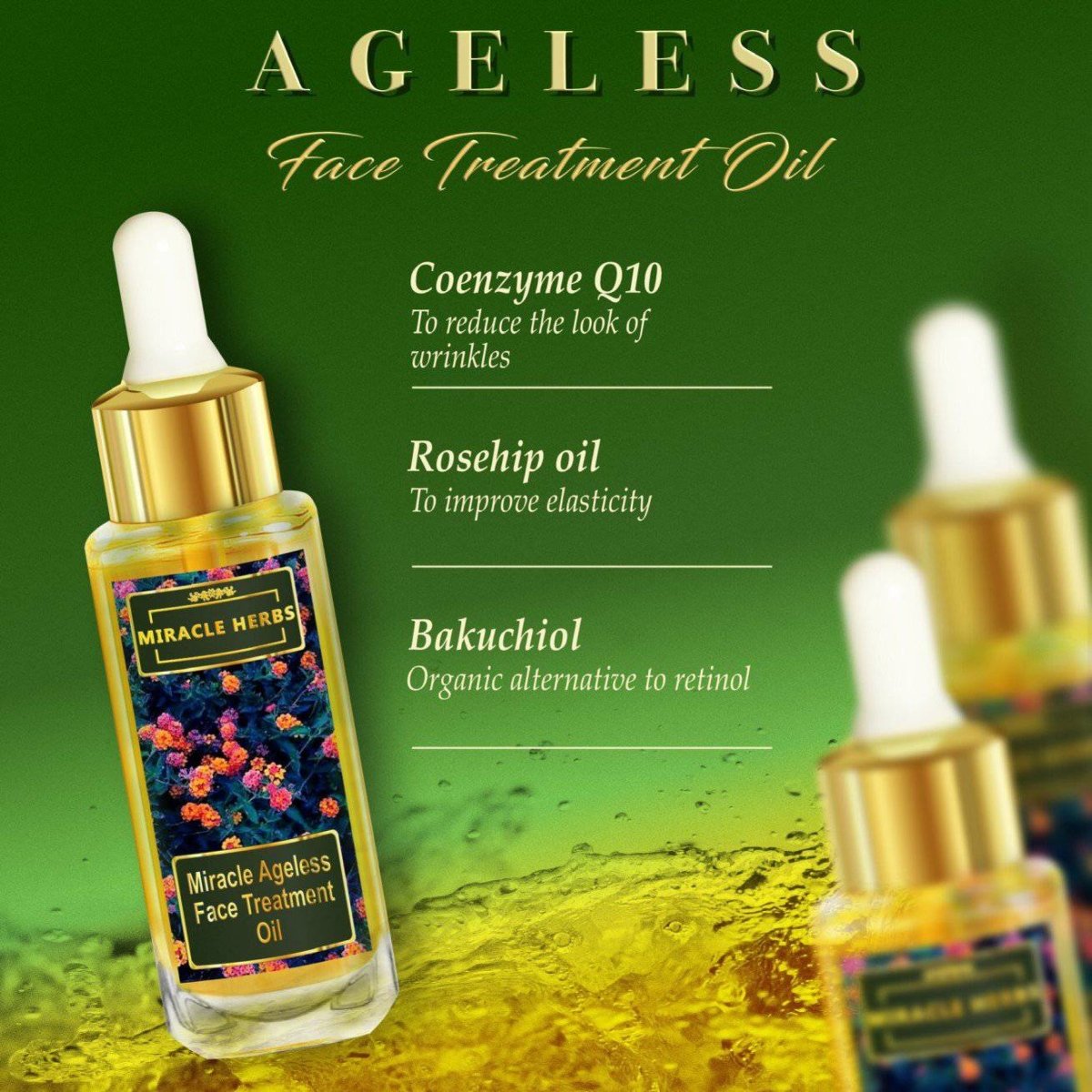 Ageless Face Treatment Oil - Multivitamin Complex | Verified Sustainable by Brown Living™