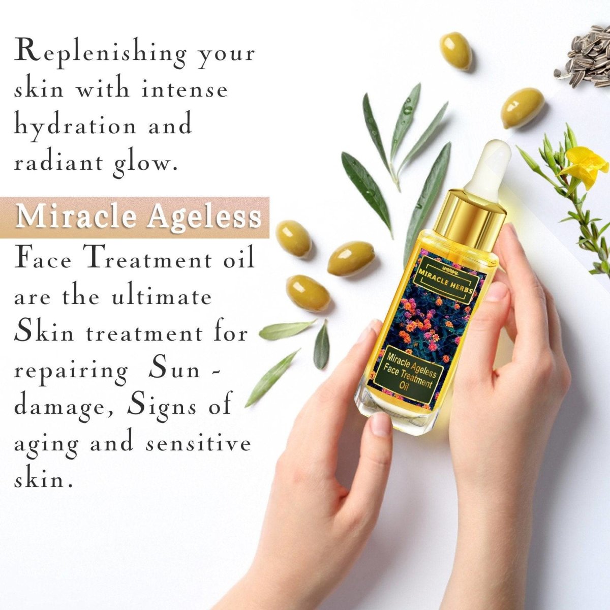 Ageless Face Treatment Oil - Multivitamin Complex | Verified Sustainable by Brown Living™