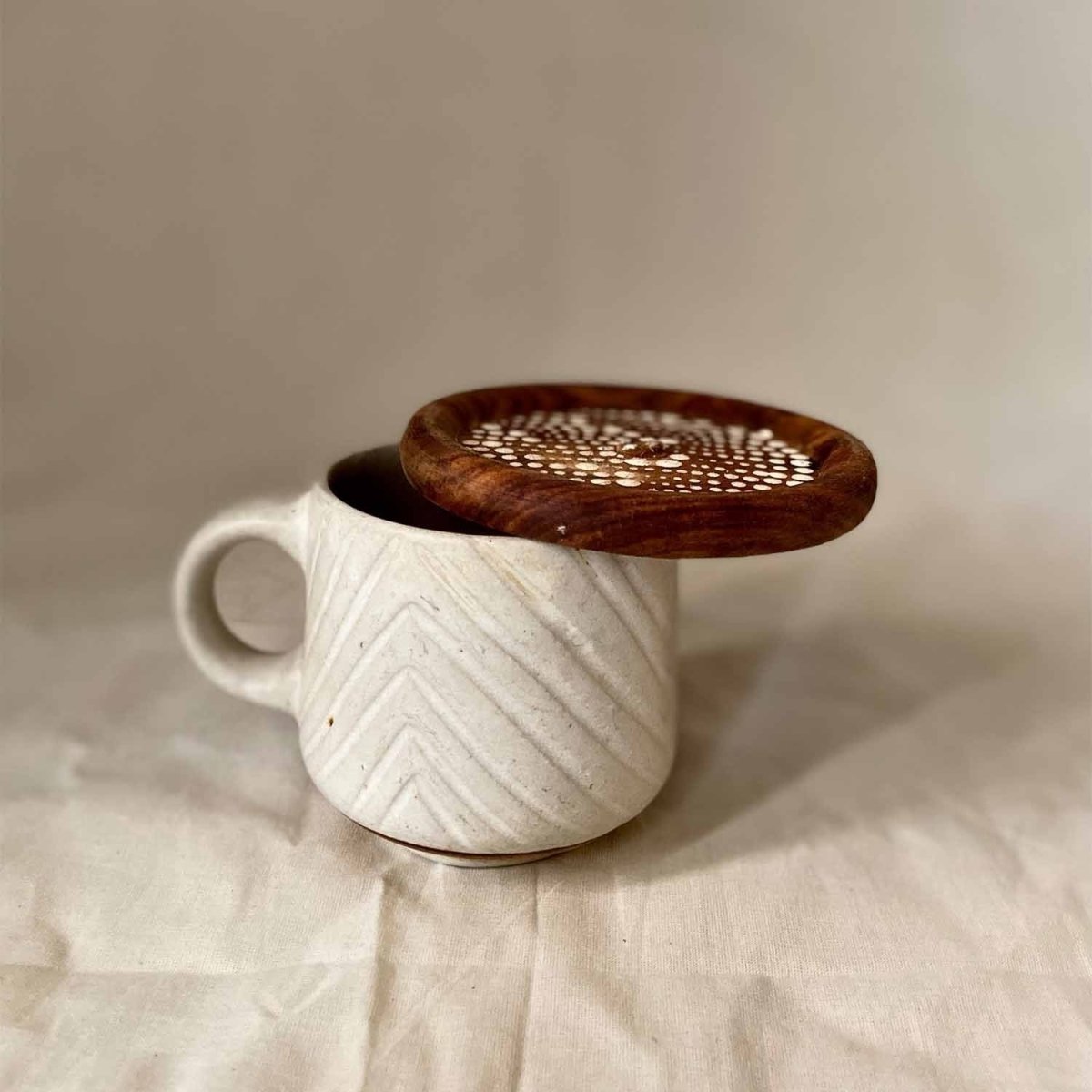 All Over Dots Hand Painted Coasters Set Of 4 | Verified Sustainable by Brown Living™