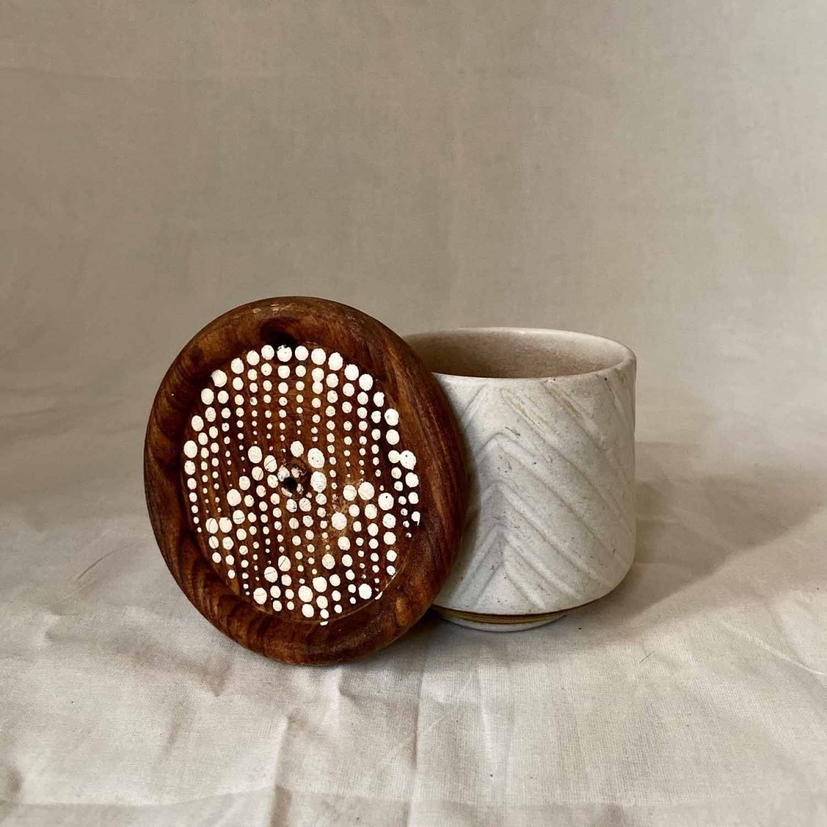 All Over Dots Hand Painted Coasters Set Of 4 | Verified Sustainable by Brown Living™