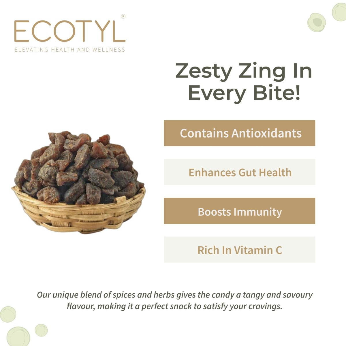 Amla Candy (Chatpata) | After Meal Digestive | Good for Gut Health | 250g – Ready to Eat & Cook on Brown Living™. SKU: ECOTYL00003_BL8046. Img 2.