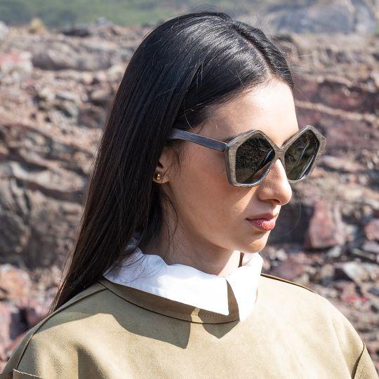 Buy Andro Wooden Sunglass | Sasha Andro | Handcrafted Unisex | Shop Verified Sustainable Womens Accessories on Brown Living™