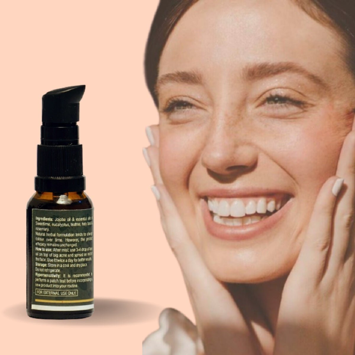 Anti - Acne Face Oil - 20 ml – Face Oil on Brown Living™. SKU: SKIE01. Img 2.