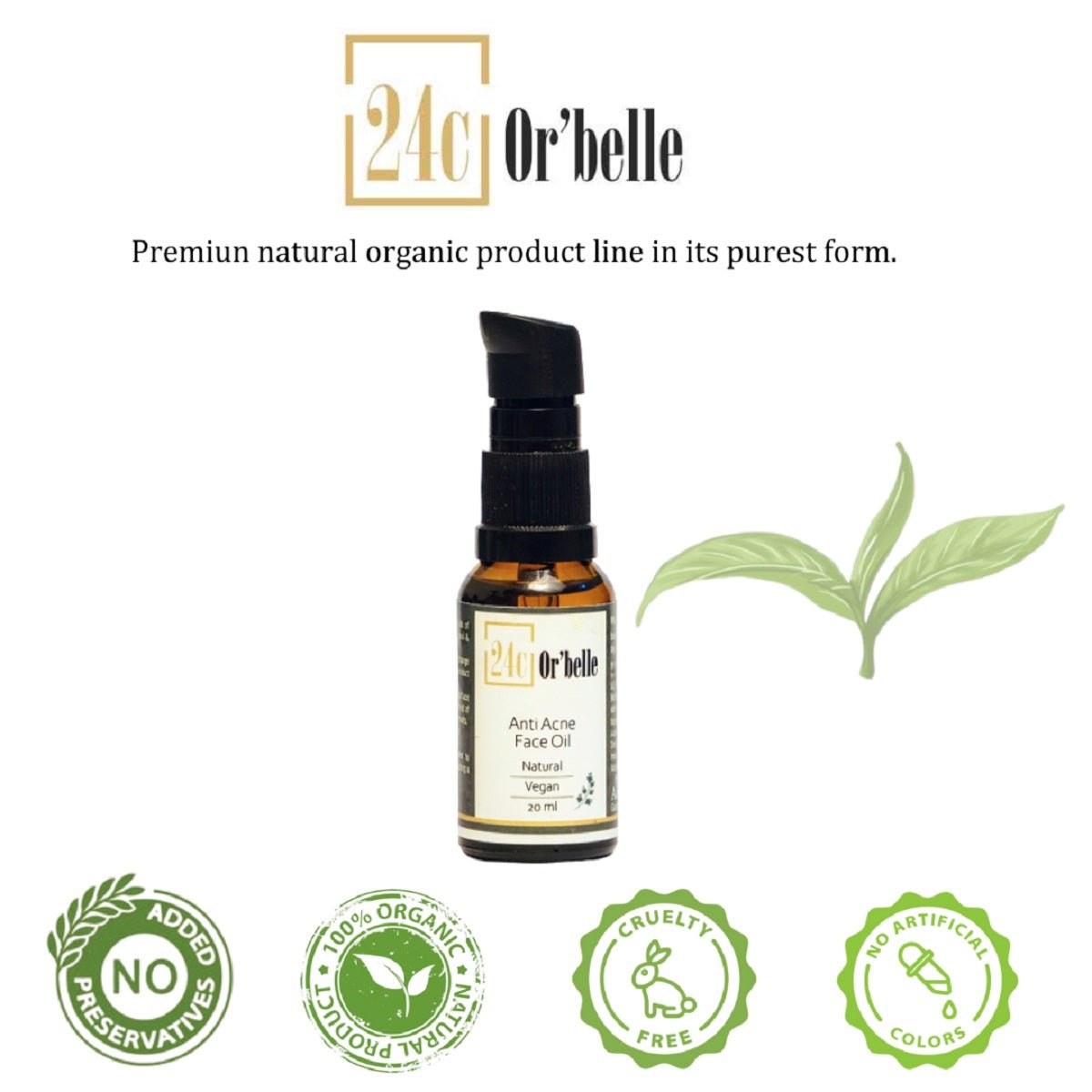 Anti - Acne Face Oil - 20 ml – Face Oil on Brown Living™. SKU: SKIE01. Img 6.