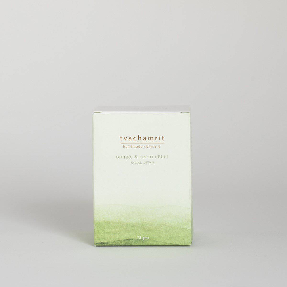 Anti - acne Orange & Neem Face Pack – Face Pack by Tvachamrit Handcrafted Skincare available on Brown Living™. 75g . SKU: 065 - 01448 - TFP - 2 - 75g. Img 4.