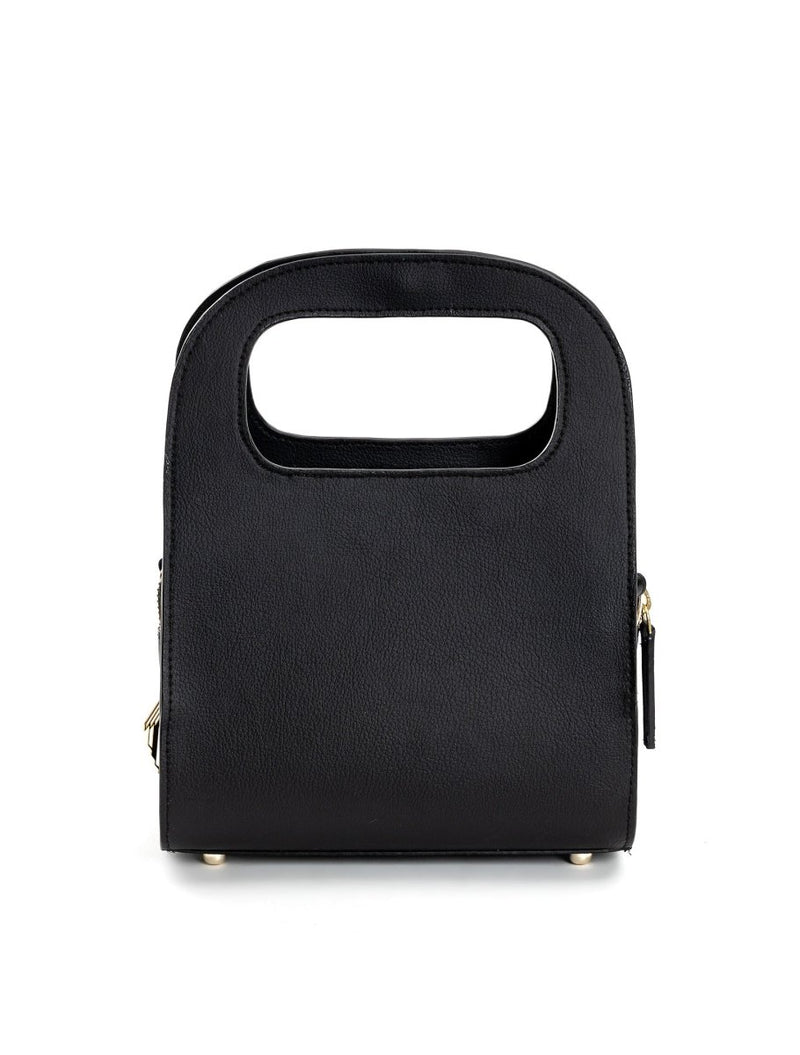 Buy Aphrodite (Black)- Apple Leather Handbag | Designer Satchel | Shop Verified Sustainable Satchel Bag on Brown Living™