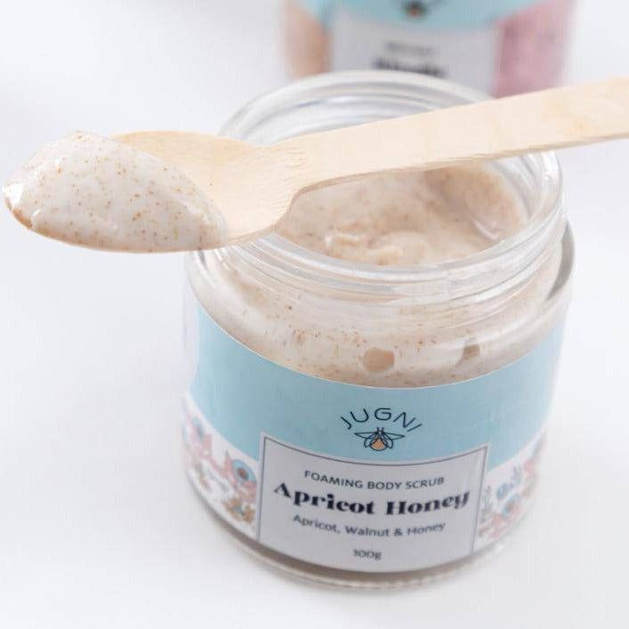 Apricot Honey Body Scrub 100g for Glowing Skin – Body Scrub by Jugni available on Brown Living™. . SKU: 231 - 09473 - SKUBS - AH - 01. Img 2.