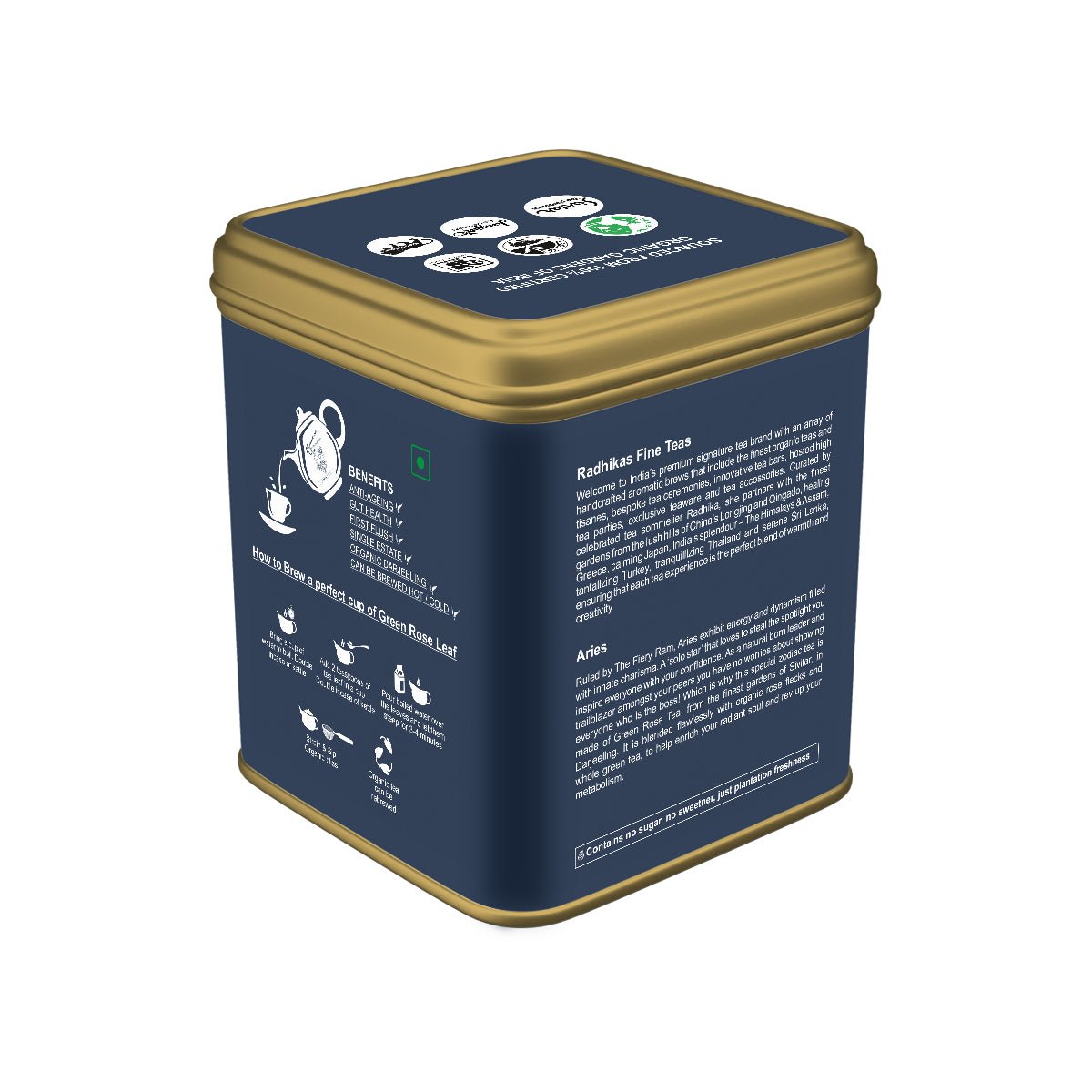 Aries Green Rose | Zodiac Tea Collection | 50 g | Verified Sustainable by Brown Living™