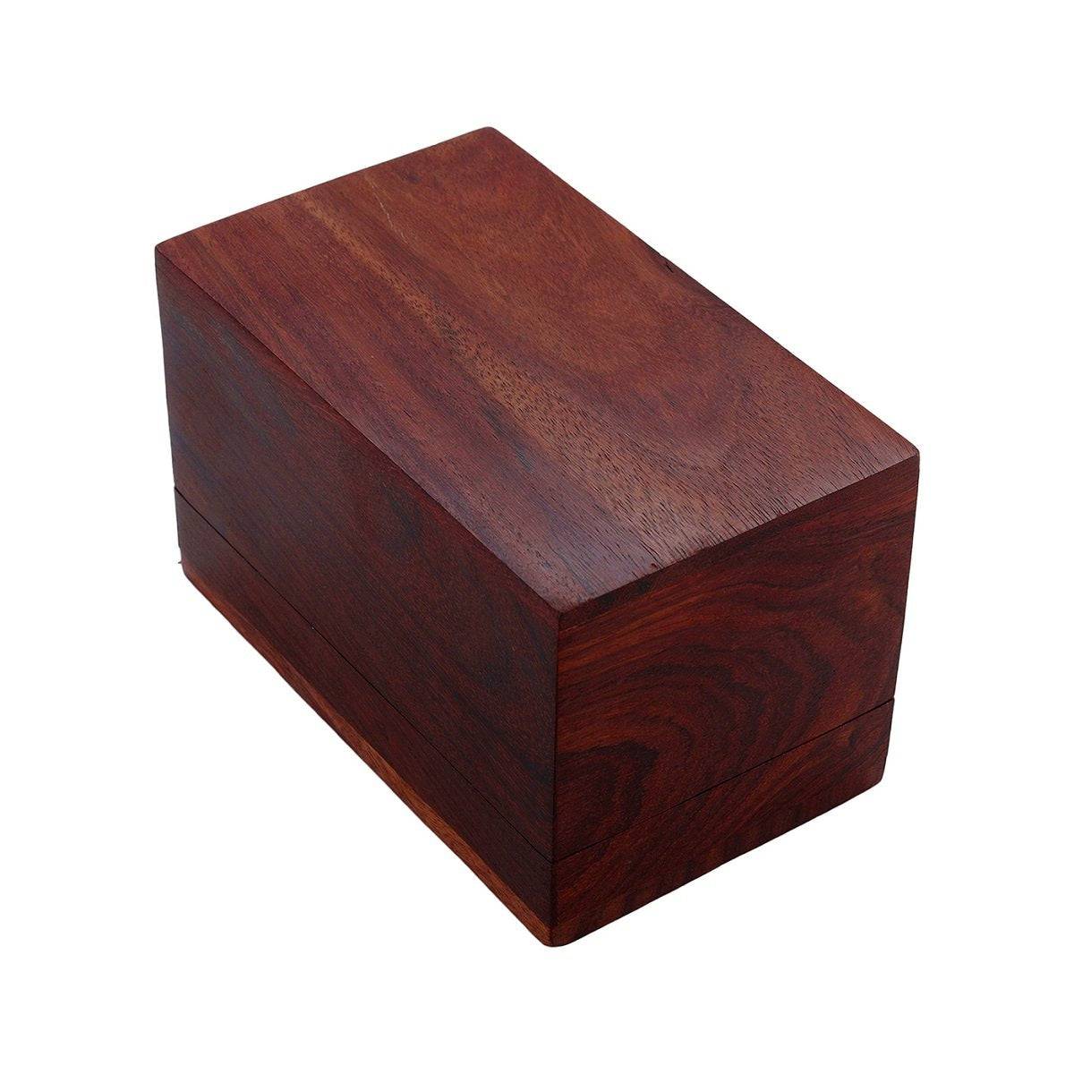 Playing Cards Set of 2 in Handmade Antique Wooden Storage Box – Card Games by ShrijiCrafts available on Brown Living™. . SKU: 1073. Img 4.