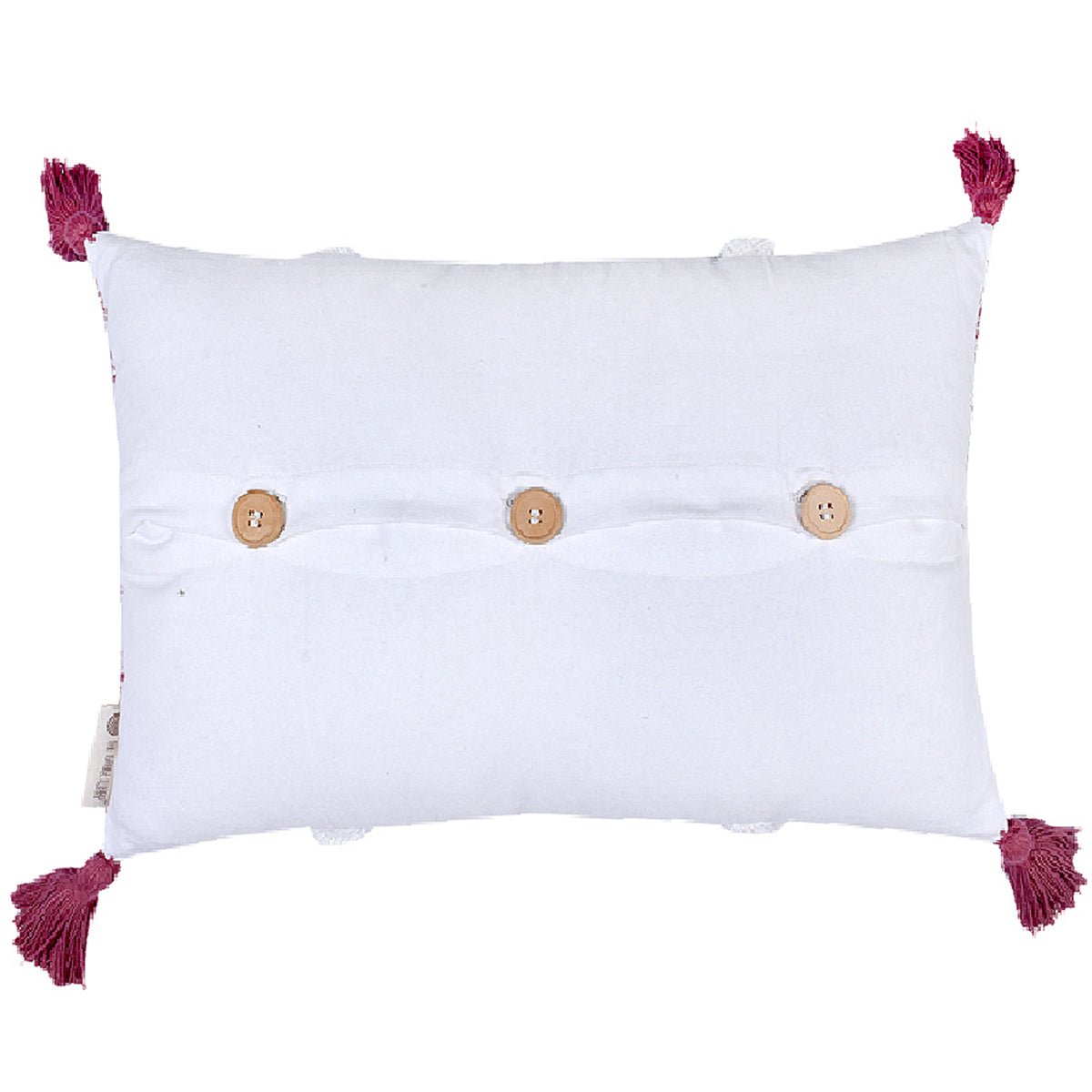 Atrisuta Fringed Cushion Cover (Muted Scarlet) | Verified Sustainable by Brown Living™