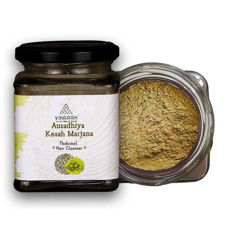 Buy Ausadhiya Kesah Marjana - Medicinal Hair Cleanser - 100g | Shop Verified Sustainable Hair Wash Powder on Brown Living™