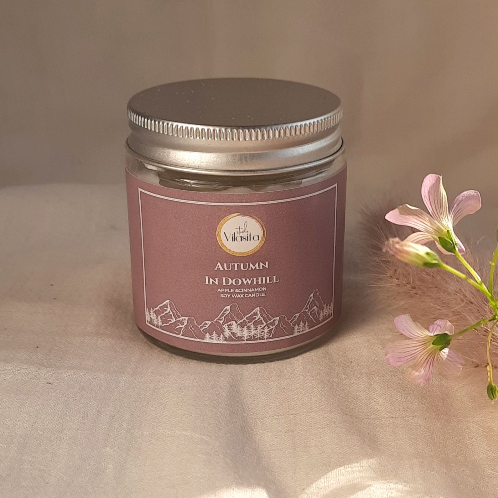 Autumn in Dowhill - Apple Cinnamon Soywax Candle – Candles & Fragrances on Brown Living™. SKU: AUTM60. Img 2.