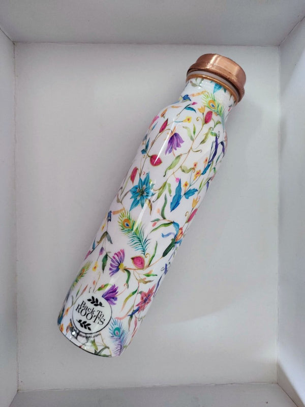Buy Ayurvedic Copper Bottle | Peacock | Printed | 1 Ltr. | Shop Verified Sustainable Bottles & Sippers on Brown Living™