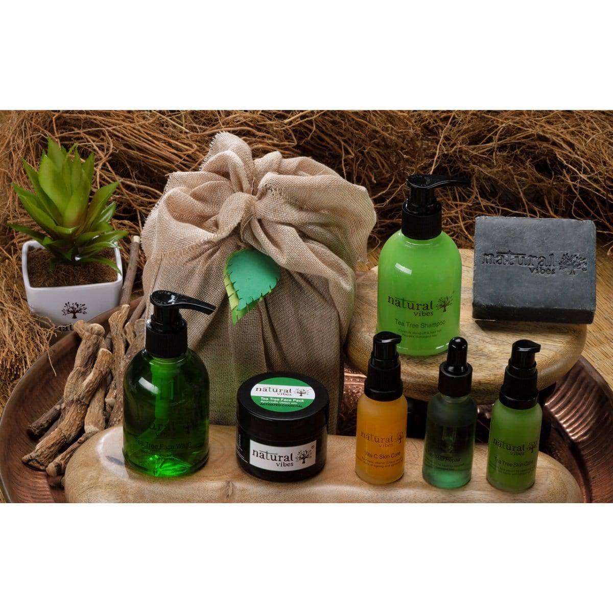 Ayurvedic Tea Tree and Activated Charcoal Face Pack 50g – Face Pack by Natural Vibes available on Brown Living™. . SKU: 063 - 01370 - NV_teatree_charcoal_pack_50g. Img 15.