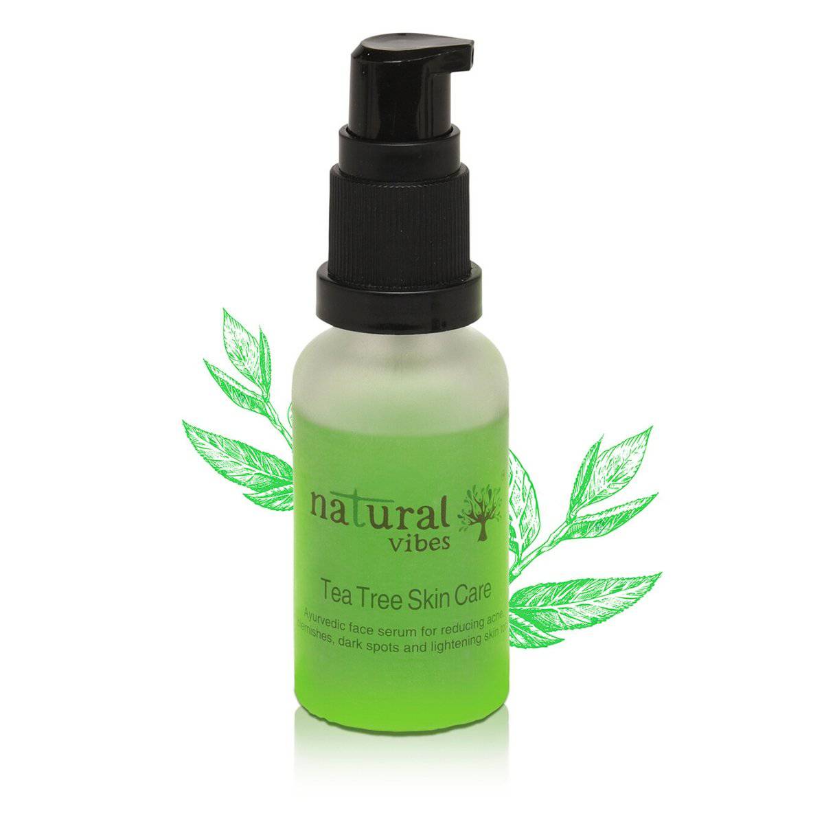 Ayurvedic Tea Tree Skin Repair Serum 30 ml – Face Serum by Natural Vibes available on Brown Living™. . SKU: 063 - 01365 - NV_teatree_skin_serum_30ml. Img 9.