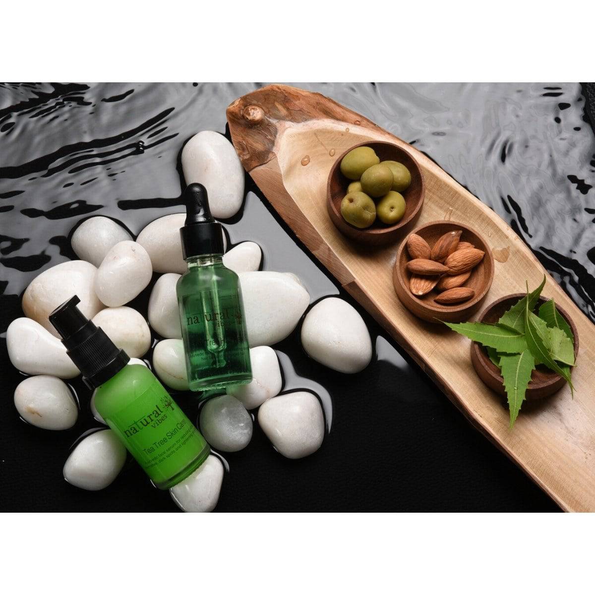 Ayurvedic Tea Tree Skin Repair Serum 30 ml – Face Serum by Natural Vibes available on Brown Living™. . SKU: 063 - 01365 - NV_teatree_skin_serum_30ml. Img 8.