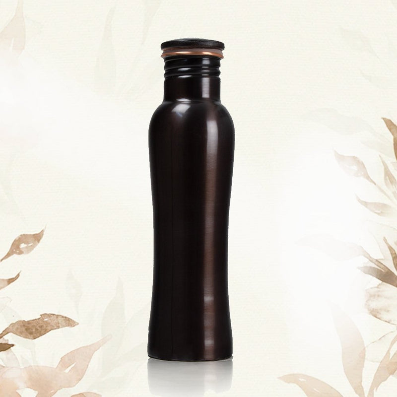 Buy Ayurvedic Vintage Plain Copper bottle - 1 Litre | Shop Verified Sustainable Bottles & Sippers on Brown Living™