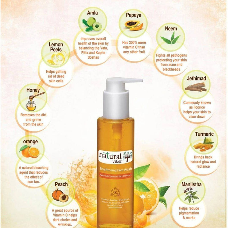 Buy Ayurvedic Vitamin C Brightening Face Wash 120 ml | Shop Verified Sustainable Face Wash on Brown Living™