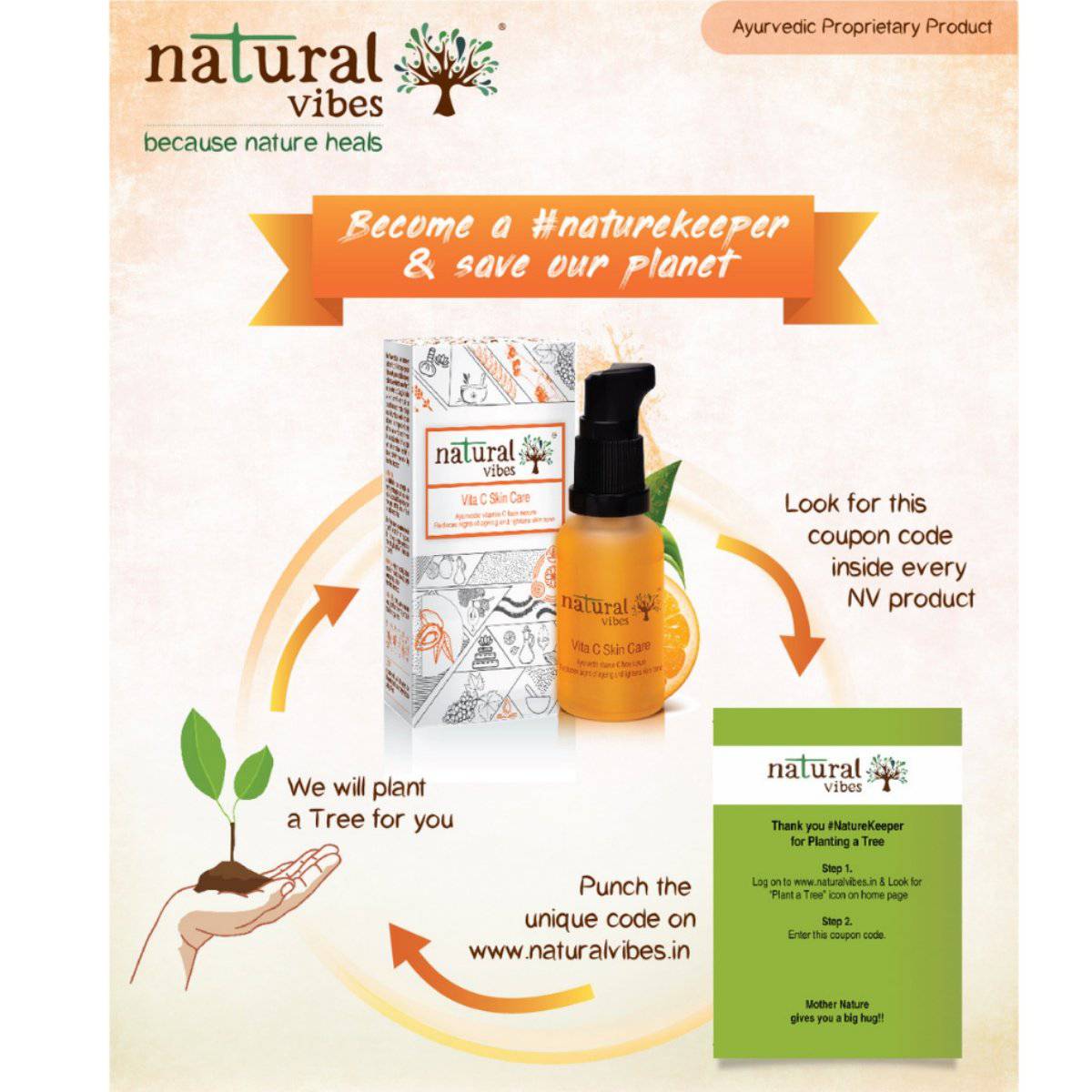 Ayurvedic Vitamin C Brightening Skin Care Regime (Face wash + Serum) – Face Wash by Natural Vibes available on Brown Living™. . SKU: 063 - 01435 - NV_vita_c_bright_skin_regime. Img 7.