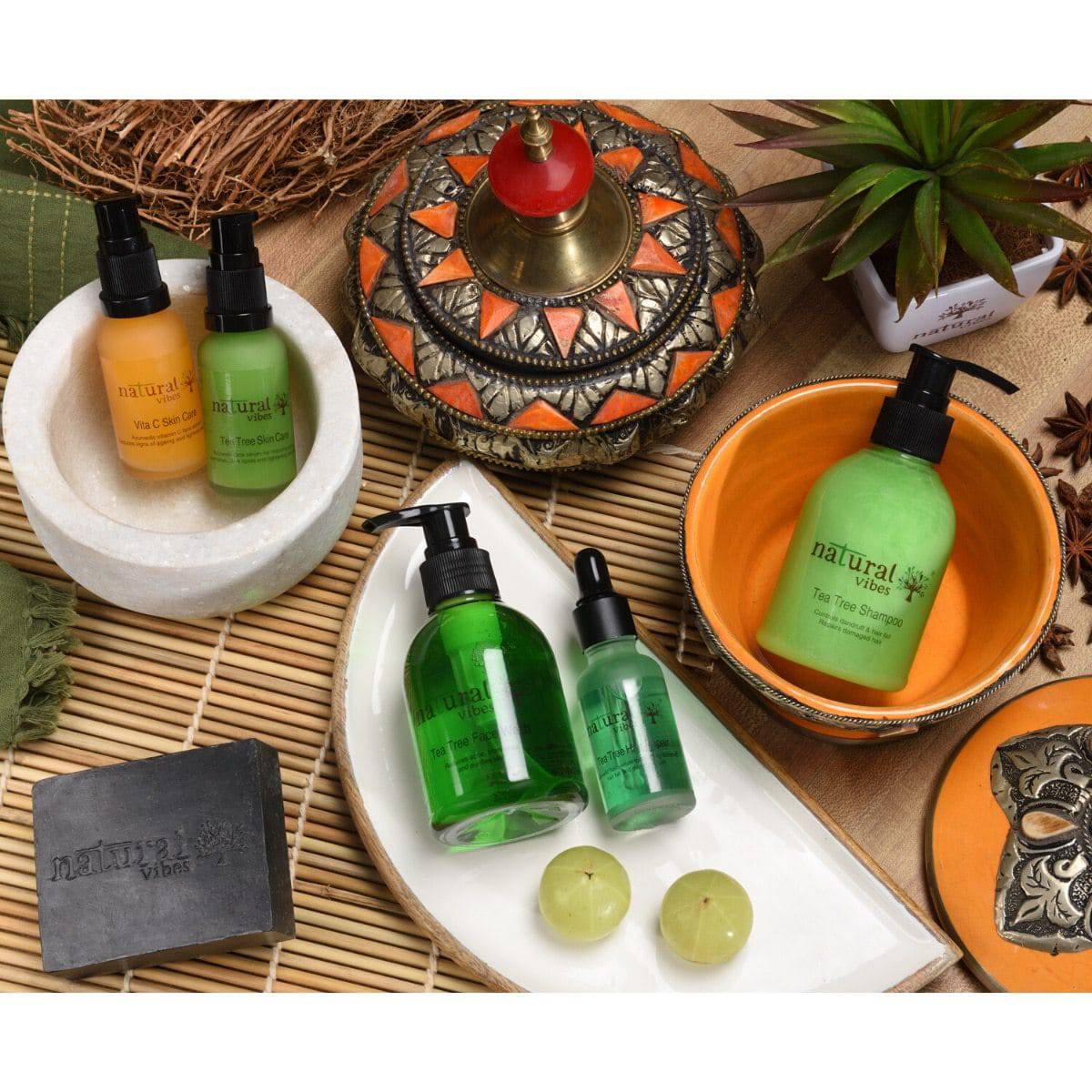 Ayurvedic Vitamin C Skin Care Serum 30 ml – Face Serum by Natural Vibes available on Brown Living™. . SKU: 063 - 01369 - NV_teatree_Vita_C_serum_30ml. Img 10.