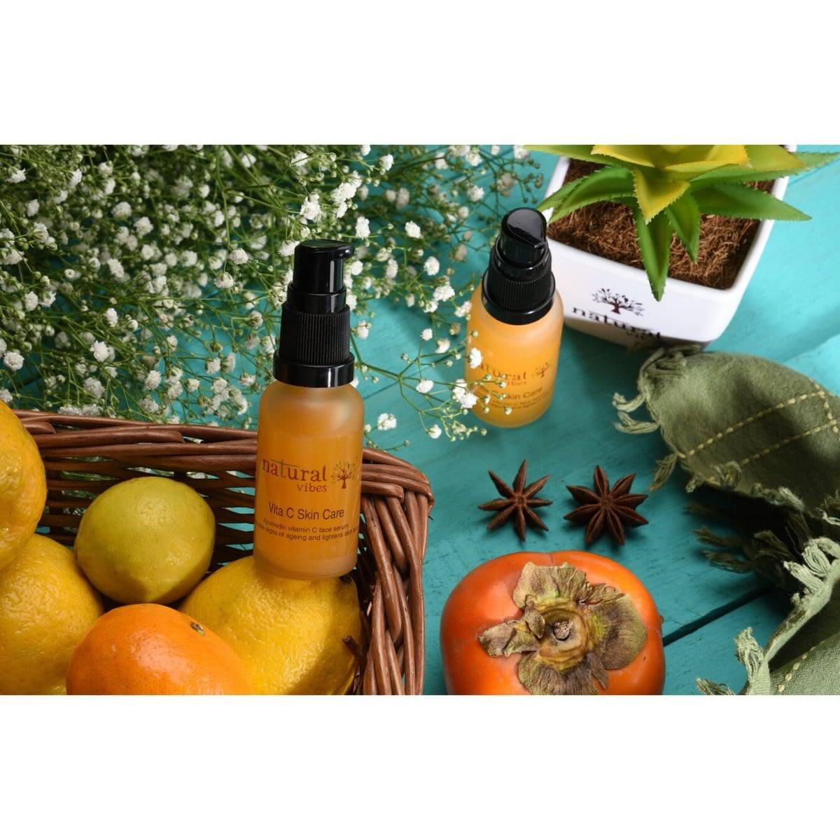 Ayurvedic Vitamin C Skin Care Serum 30 ml – Face Serum by Natural Vibes available on Brown Living™. . SKU: 063 - 01369 - NV_teatree_Vita_C_serum_30ml. Img 8.
