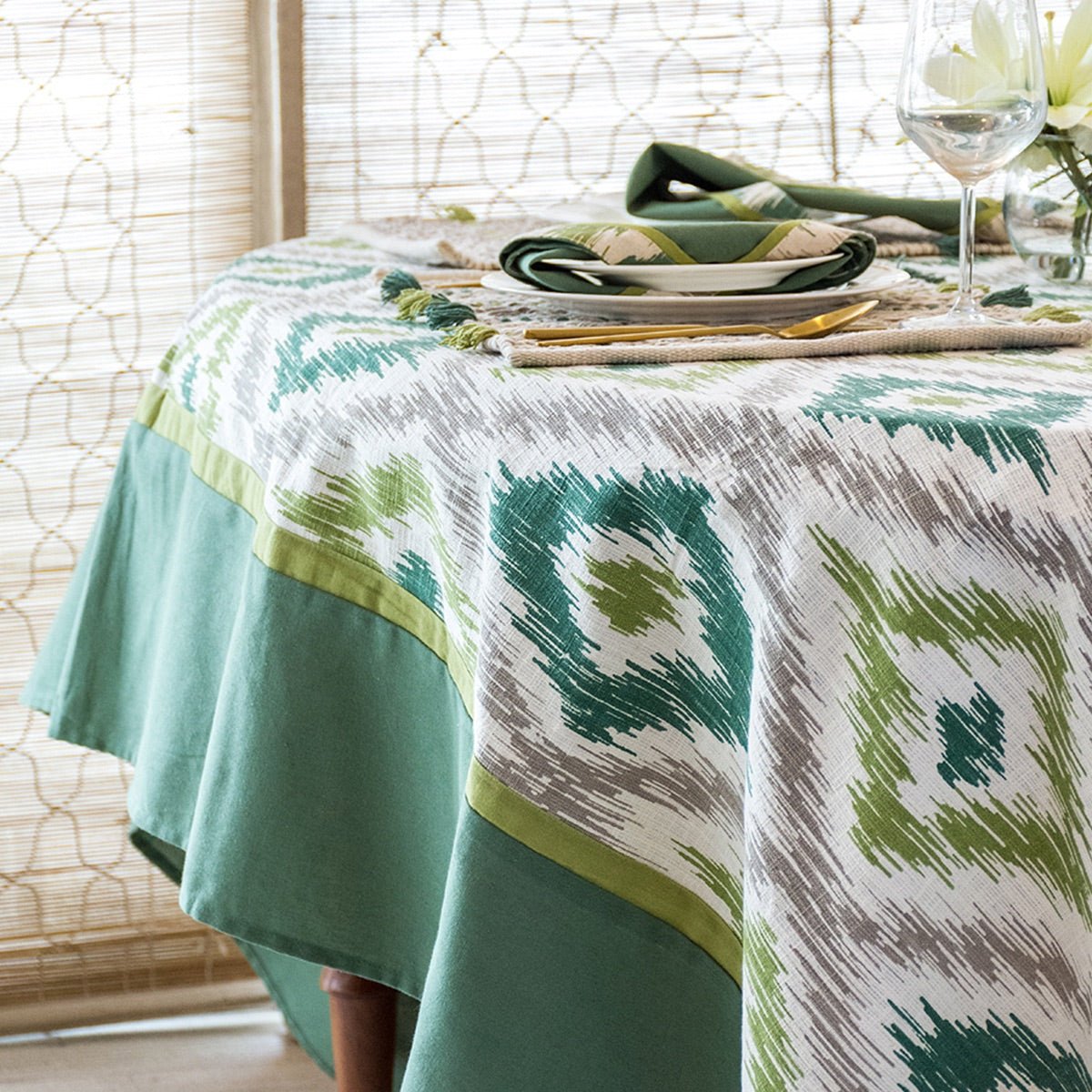 Back To Nature Cotton Table Cover (6 Seater) | Verified Sustainable by Brown Living™