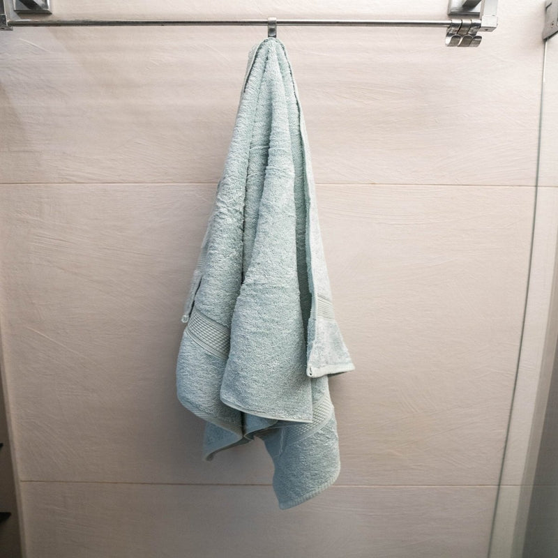 Buy Bamboo Cotton Bath Towels - Fresh Teal | Shop Verified Sustainable Bath Accessories on Brown Living™