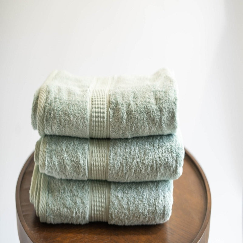 Buy Bamboo Cotton Bath Towels - Fresh Teal | Shop Verified Sustainable Bath Accessories on Brown Living™