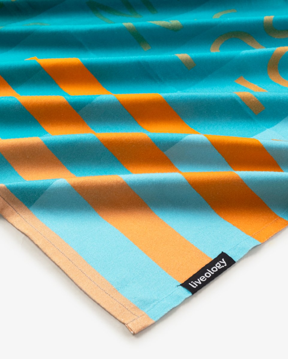 Bamboo & Cotton Blend Printed Bath Towel | Sun Kissed – Bath Linens on Brown Living™. SKU: PBT008. Img 3.