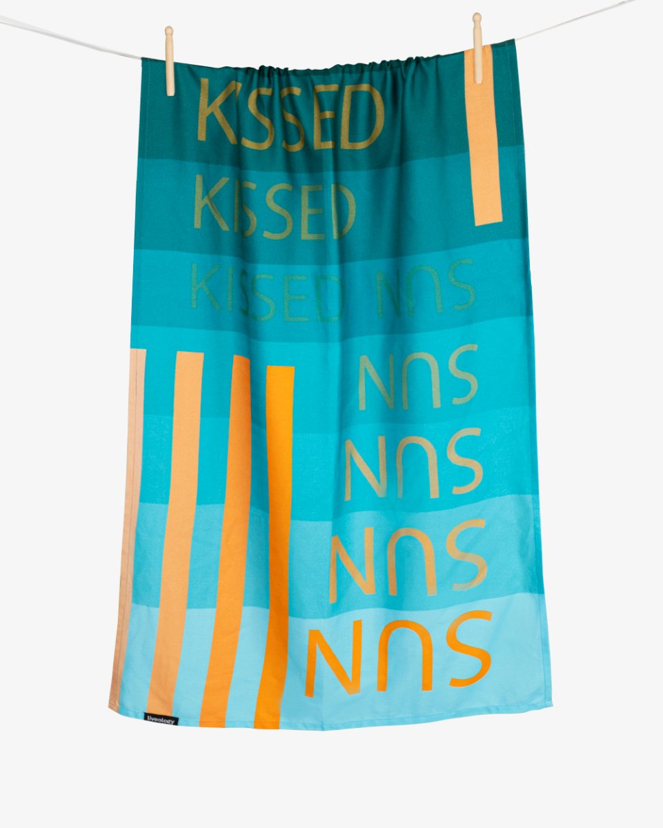 Bamboo & Cotton Blend Printed Bath Towel | Sun Kissed – Bath Linens on Brown Living™. SKU: PBT008. Img 6.