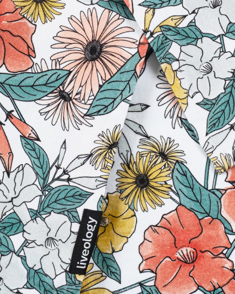 Bamboo & Cotton Blend Printed Beach Towel | Flora – Bath Linens on Brown Living™. SKU: PBT001. Img 4.