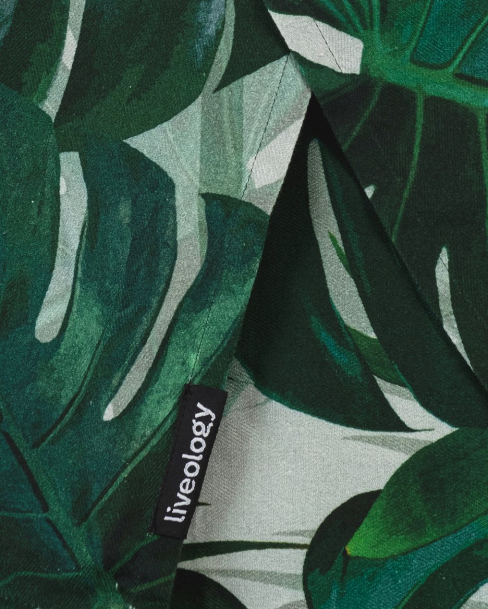 Bamboo & Cotton Blend Printed Beach Towel | Tropical Lust – Bath Linens on Brown Living™. SKU: PBT010. Img 2.
