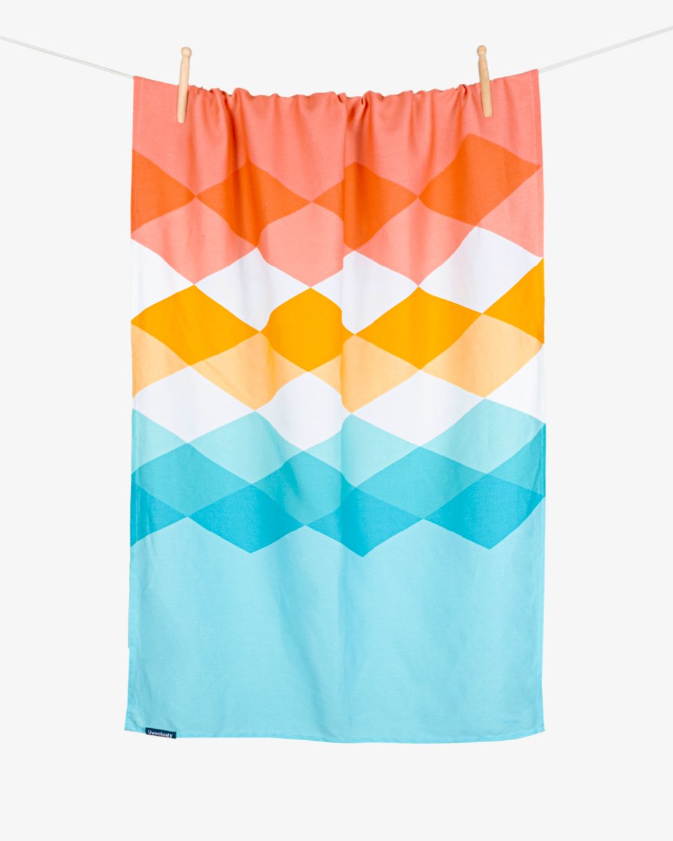 Bamboo & Cotton Blend Printed Beach Towels | Summer Days – Bath Linens on Brown Living™. SKU: PBT009. Img 6.