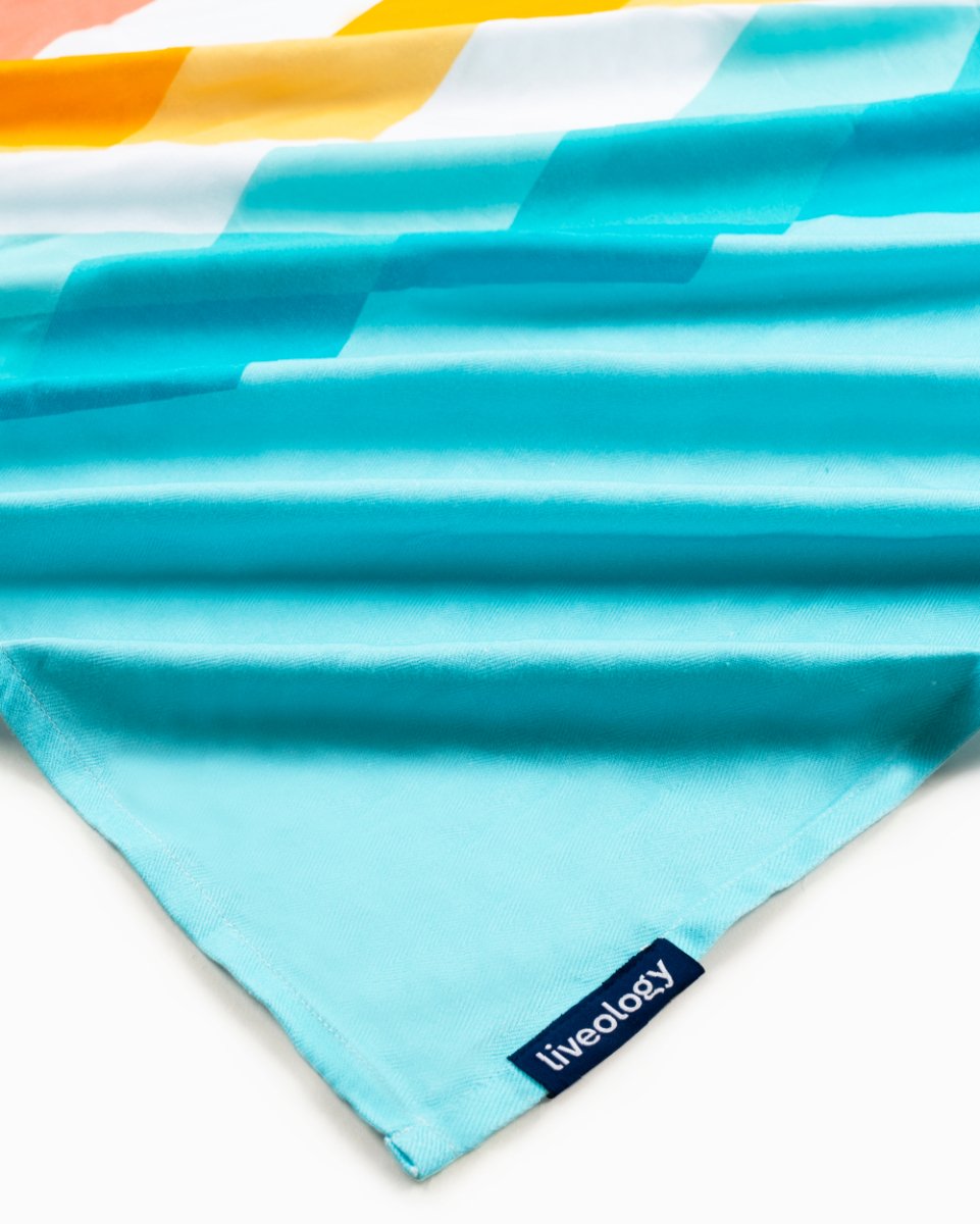 Bamboo & Cotton Blend Printed Beach Towels | Summer Days – Bath Linens on Brown Living™. SKU: PBT009. Img 3.