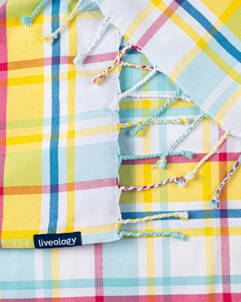 Bamboo & Cotton Blend Woven Bath Towel | Felicity Aqua – Bath Linens on Brown Living™. SKU: WBT008. Img 2.