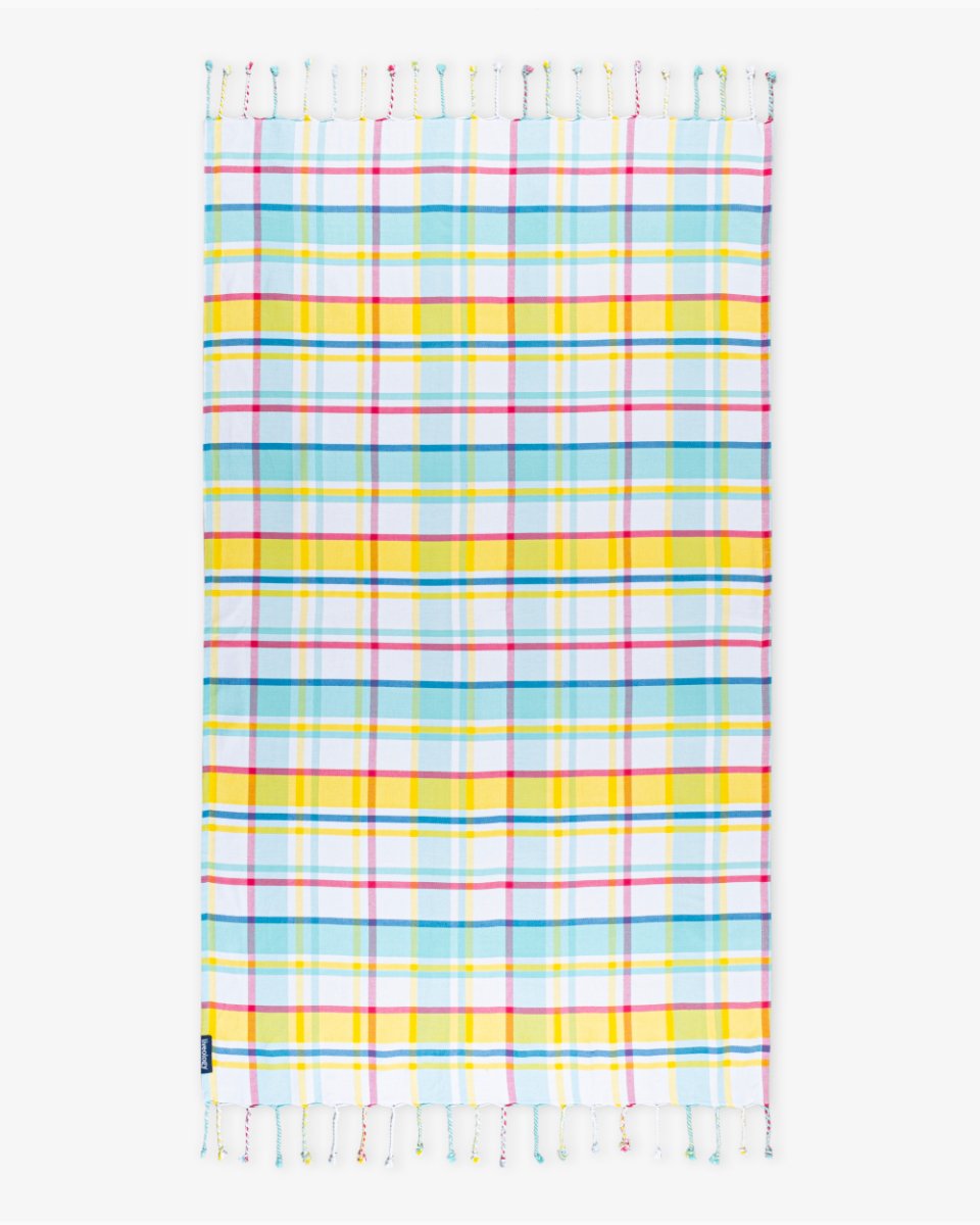 Bamboo & Cotton Blend Woven Bath Towel | Felicity Aqua – Bath Linens on Brown Living™. SKU: WBT008. Img 1.