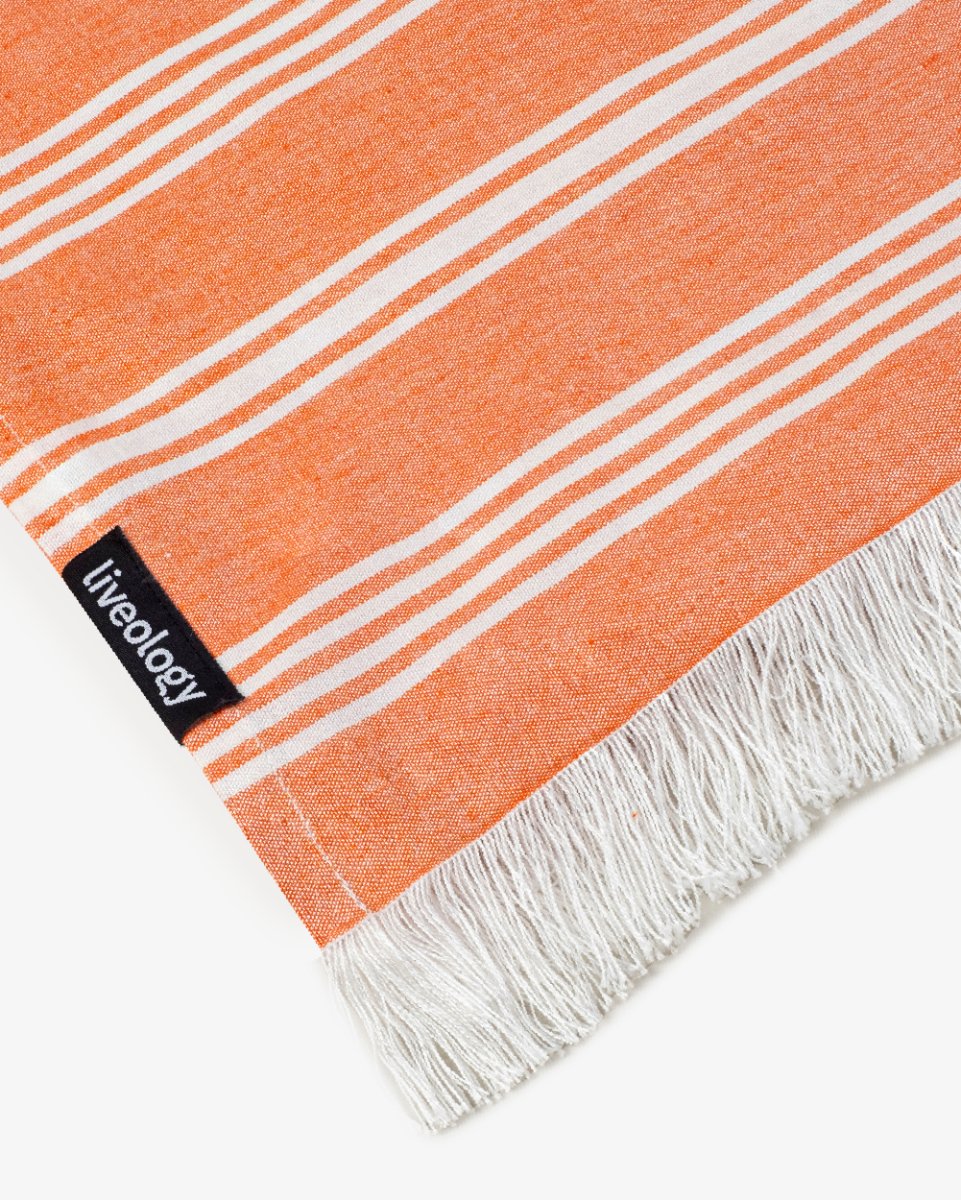 Bamboo & Cotton Blend Woven Bath Towel | Santa Fe Rust – Bath Linens on Brown Living™. SKU: WBT0014. Img 3.