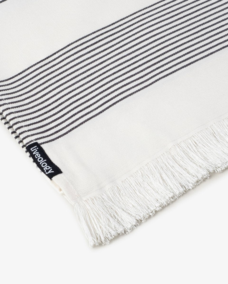 Bamboo & Cotton Blend Woven Beach Towel | Sandbar – Bath Linens on Brown Living™. SKU: WBT010. Img 3.