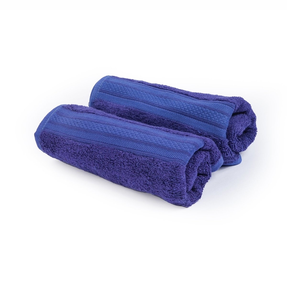 Bamboo cotton Hand Towel combo pack of 2 Festive Blue | Verified Sustainable by Brown Living™