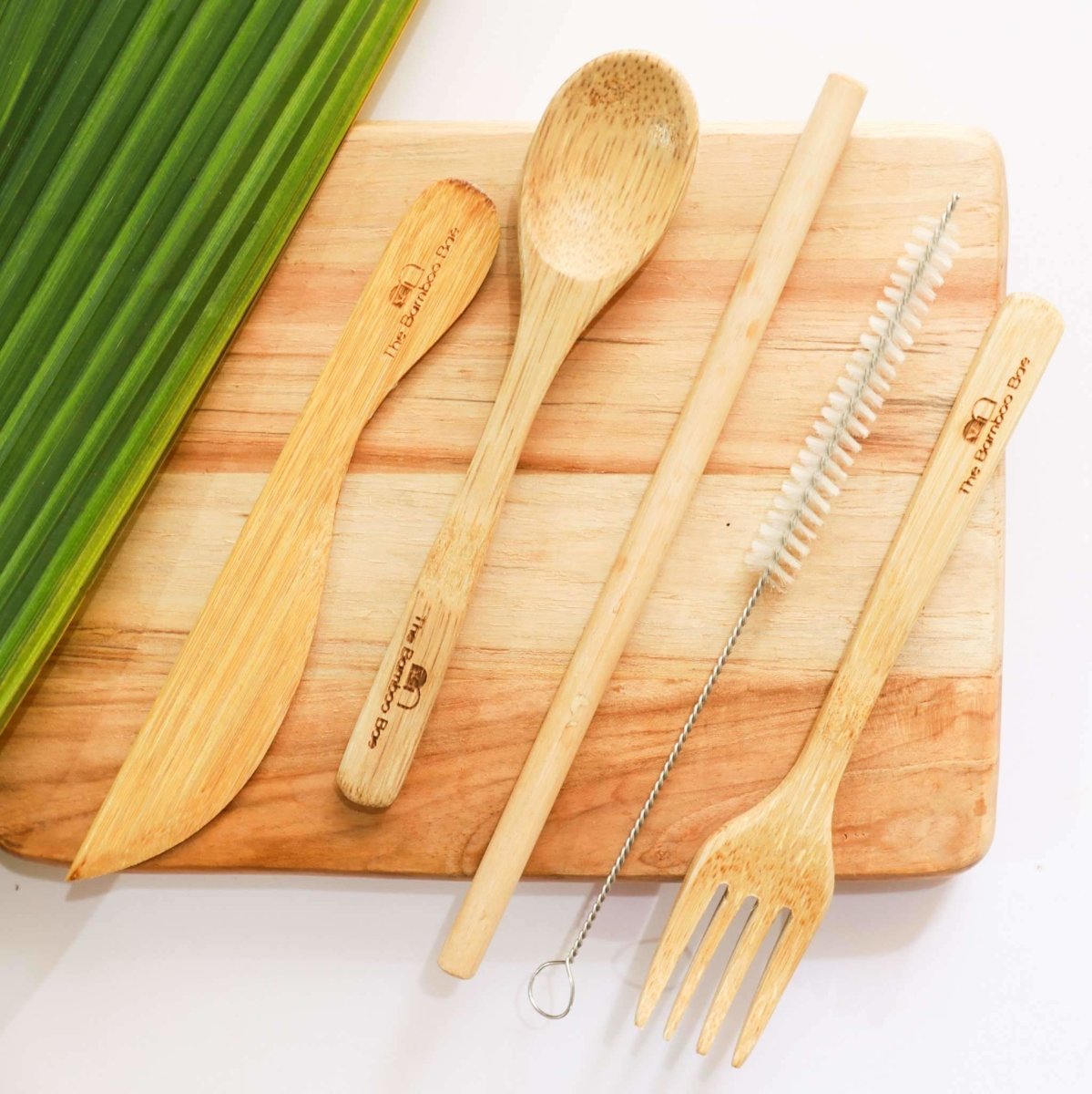 PLASTIC SUCKS Travel Cutlery Set w/ Hemp Pouch -Stainless Steel Utensils,  Straw and Chopsticks - Conscious Cutlery