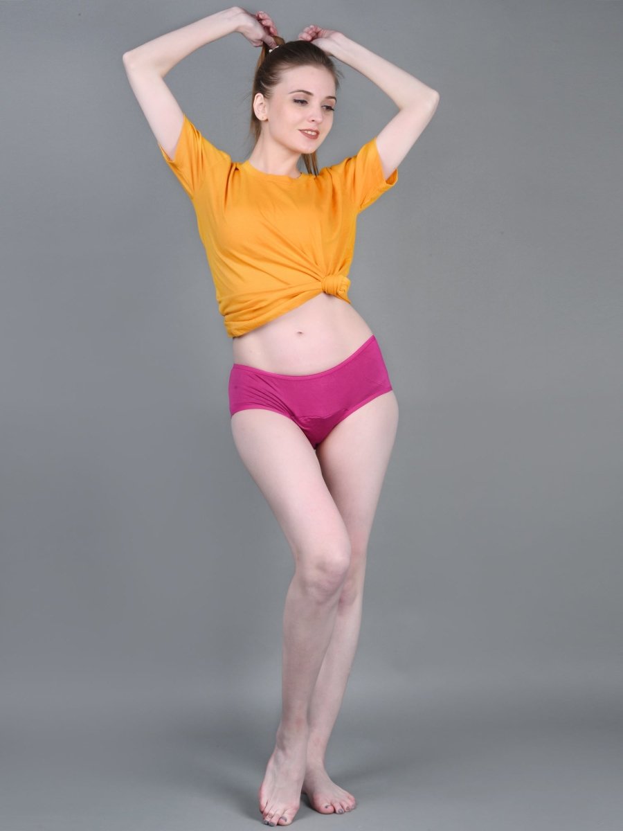 Bamboo Fabric Fabric Leak Proof Panty capacity one thin pad – Womens Underwear on Brown Living™. SKU: BTLEAKPROOF08_BL3015. Img 14.