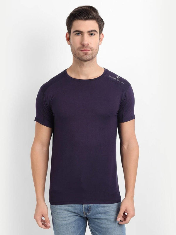 Buy Bamboo Fabric Navy T-shirt For Men | Shop Verified Sustainable Mens Tshirt on Brown Living™
