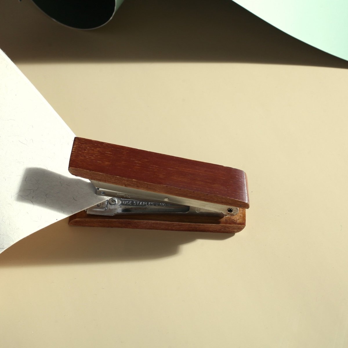 Bamboo Stapler | Sustainable Desk Accessory | Bamboo Stationery Gift – Stationery on Brown Living™. SKU: TBB - 94. Img 1.