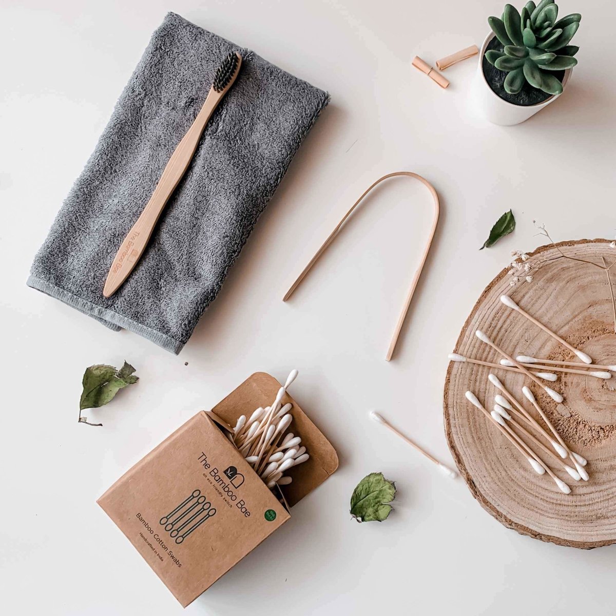 Bamboo Tongue Cleaner | Pack of 2 & 4 | Natural Tongue Scrapper | Verified Sustainable by Brown Living™