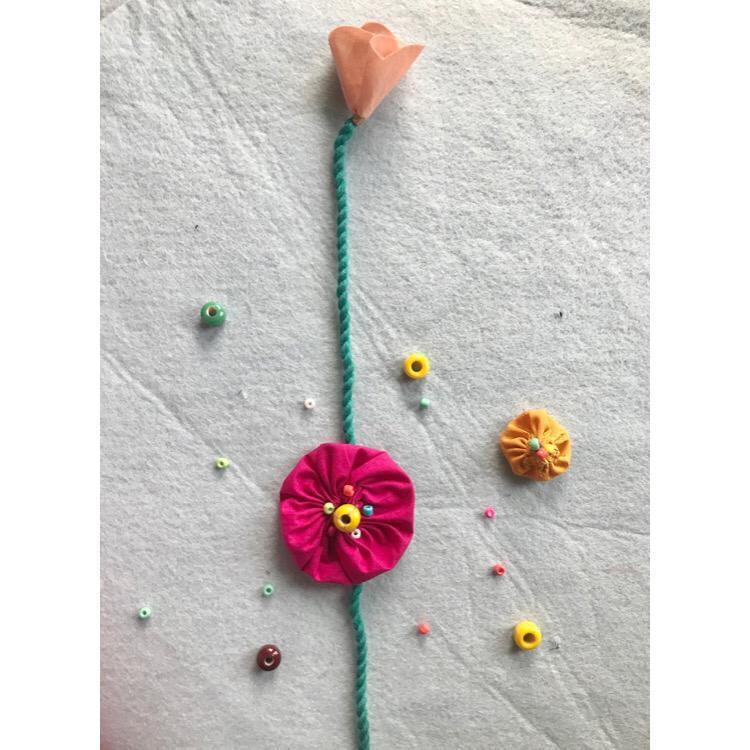 Beady Flower Rakhi | Verified Sustainable by Brown Living™