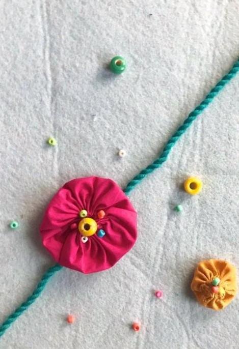 Beady Flower Rakhi | Verified Sustainable by Brown Living™