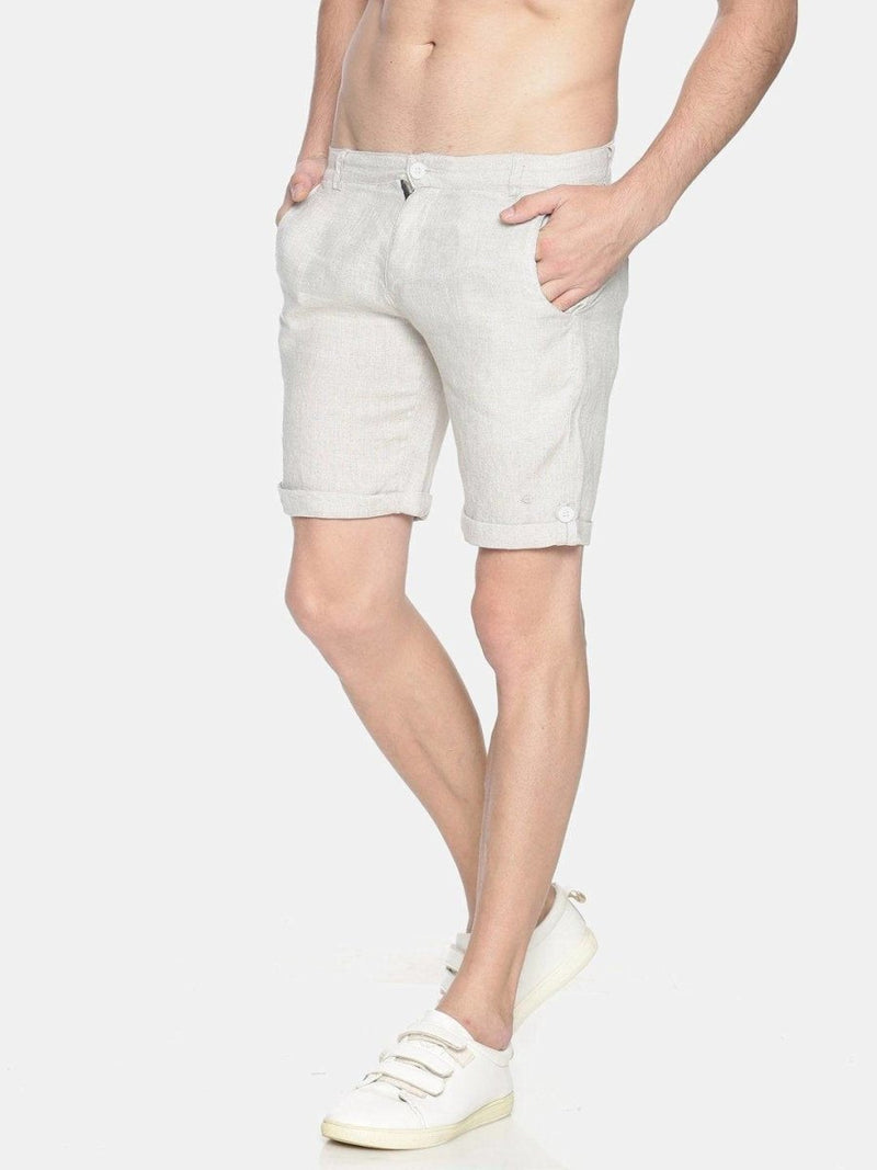 Buy Beige Colour Slim Fit Hemp Shorts | Shop Verified Sustainable Mens Shorts on Brown Living™
