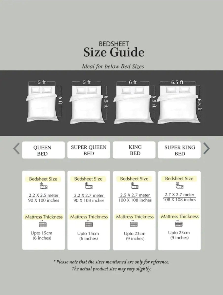 Beige Elegant Hand Block Paisley Print Cotton Super King Size Bedding Set | Verified Sustainable by Brown Living™